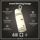 NFL x ION8 Insulated Steel Water Bottle, NFL Saints, 750ml (24oz)