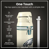 NFL x ION8 Insulated Steel Water Bottle, NFL Eagles, 750ml (24oz)