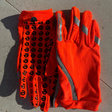 eGLOVE Hi-Vis Run Gloves – Fluoro Orange | Reflective Touchscreen Running Gloves