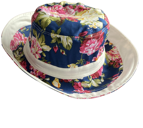 Women's Reversible Bucket Hat | Summer Floral Big Flower Print - Just £12.99! Shop now at Warwickshire Clothing. 