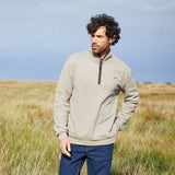Men's Brancaster 1/4 Zip Top Smokey Olive