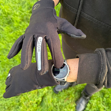 eGLOVE Fleece Cold Weather Run Gloves – Black | Touchscreen Running Gloves