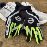 eGLOVE Hi-Vis Run Gloves – Black & Fluoro Yellow | Reflective Touchscreen Running Gloves