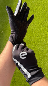 eGLOVE Hi-Vis Run Gloves – Black | Reflective Touchscreen Running Gloves