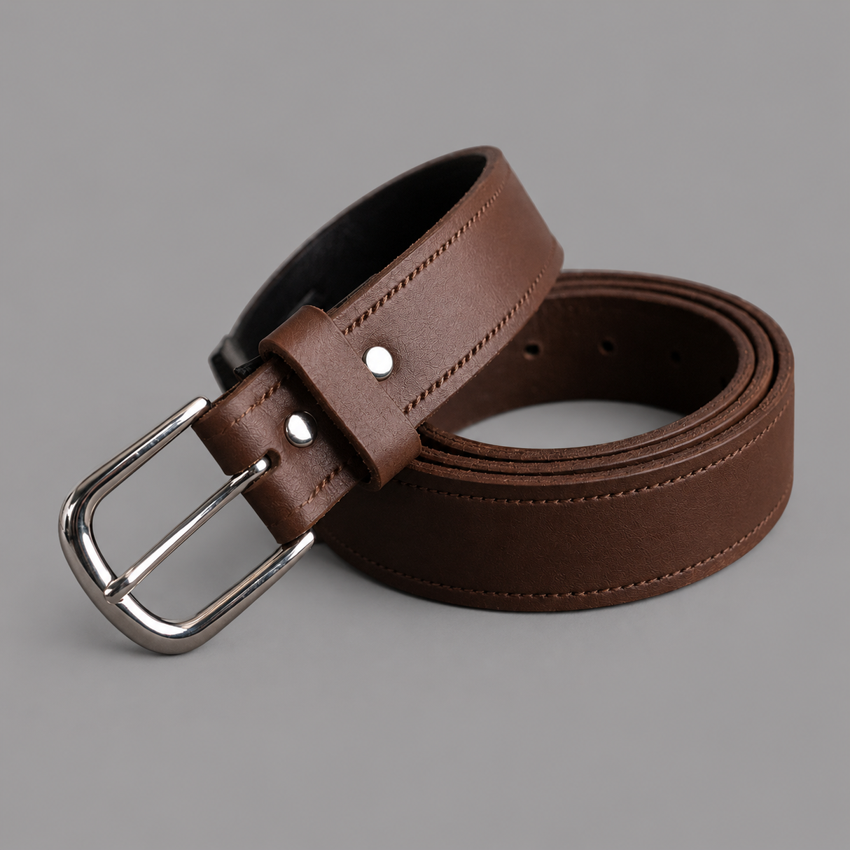 Hazy Blue Genuine Leather Belt - Thin