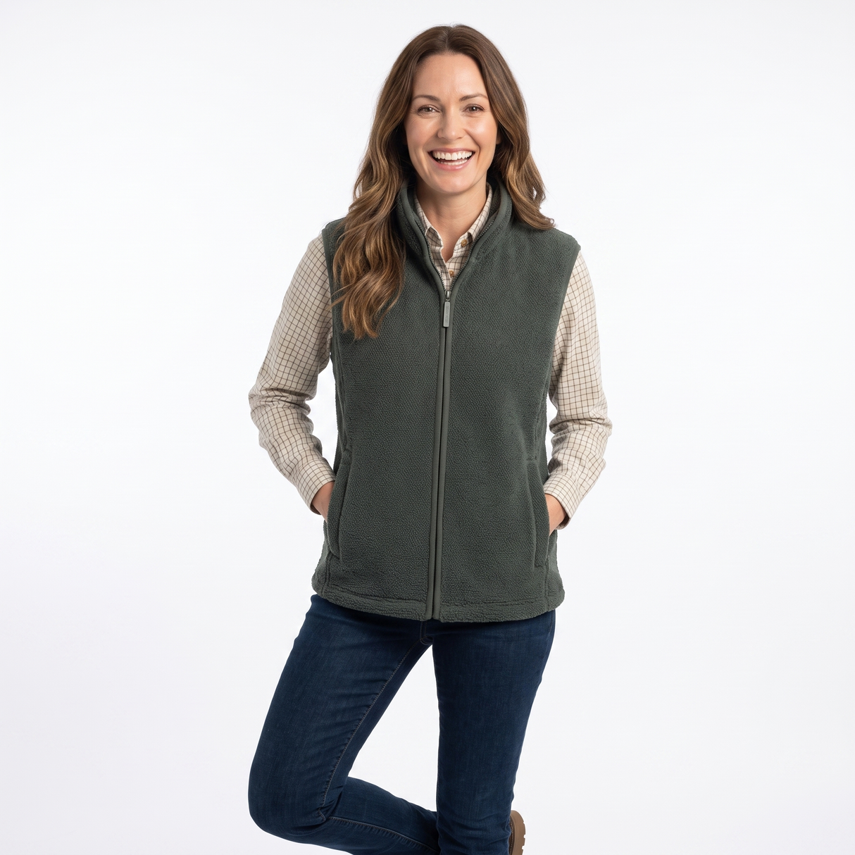 Hazy Blue Jackie Women's Full Zip Fleece Gilet
