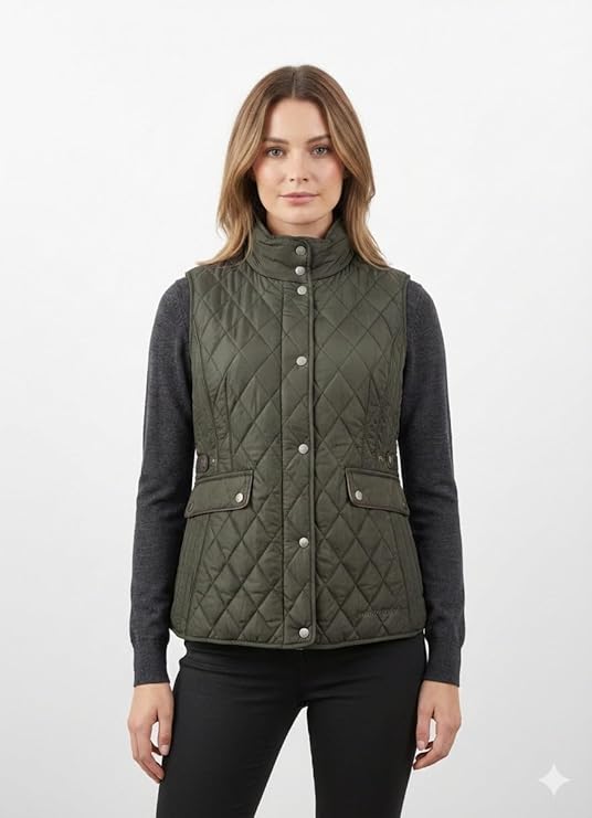 Hazy Blue Joanne Quilted Gilet