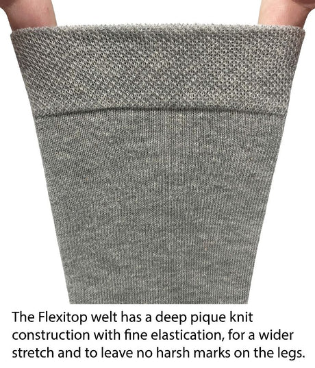 Flexitop Socks 3 Pack Bamboo Socks - Grey Pink and Light Grey Hearts - Just £6.99! Shop now at Warwickshire Clothing. 