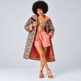 Regatta Adult's Waterproof Changing Robe | Leopard Print