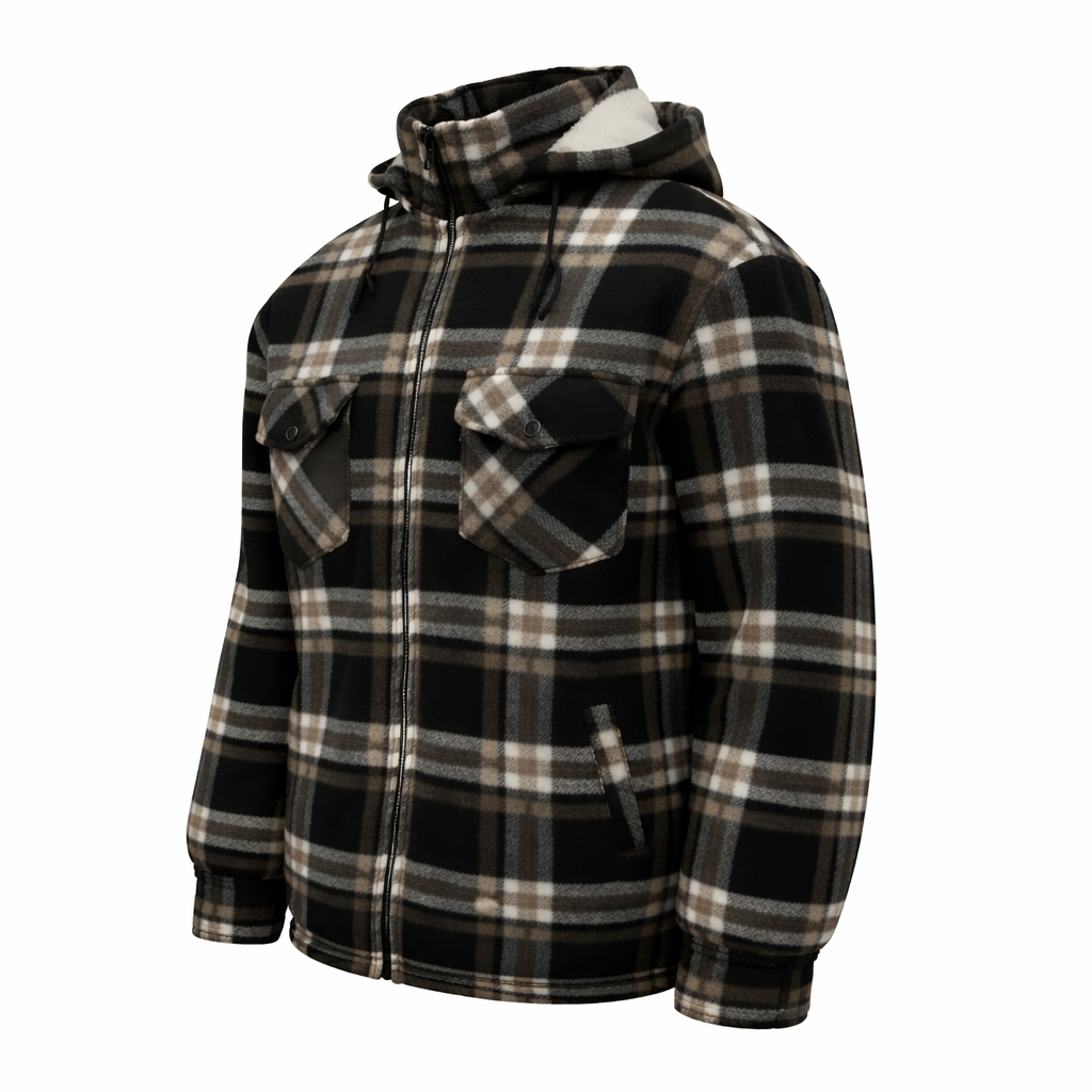 Hazy Blue Logan Fleece Lined Lumberjack Shirt Jacket