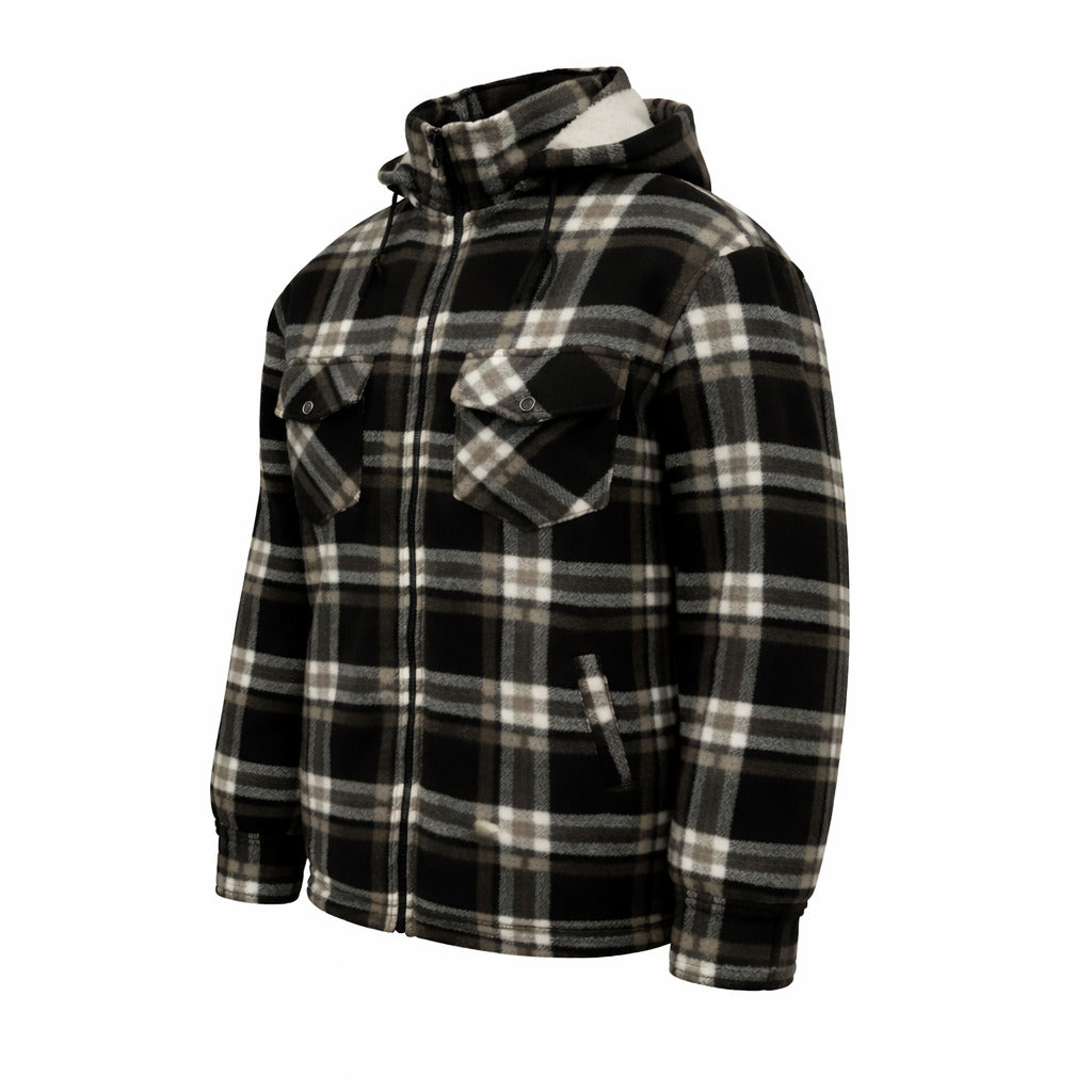 Hazy Blue Logan Fleece Lined Lumberjack Shirt Jacket