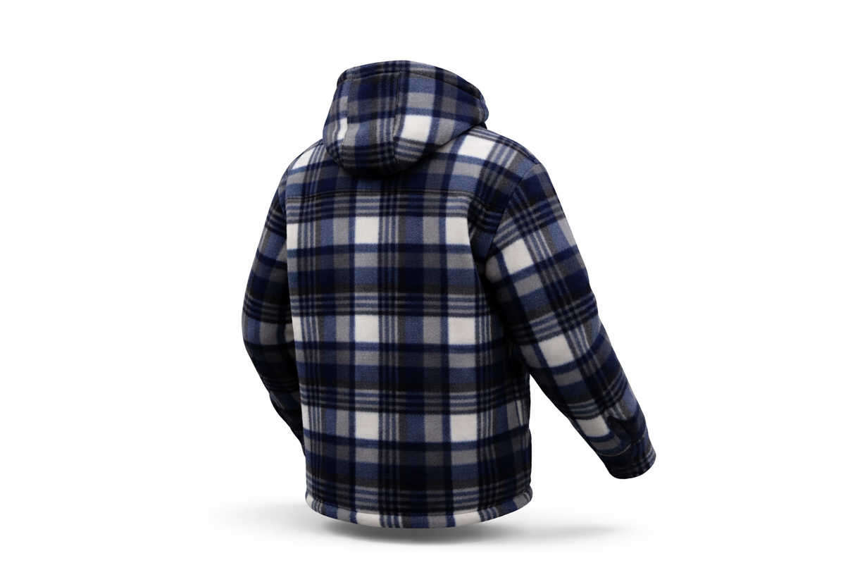 Hazy Blue Logan Fleece Lined Lumberjack Shirt Jacket