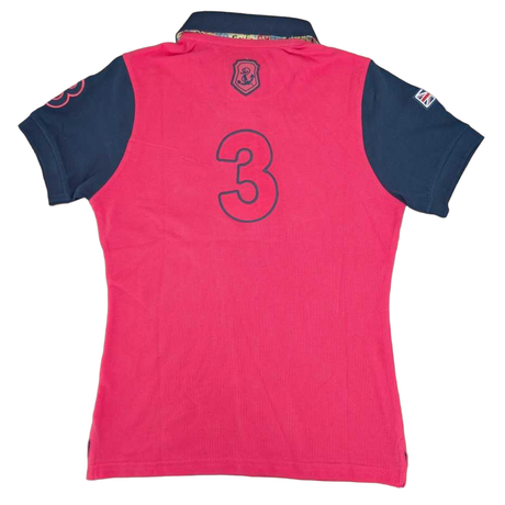 Hazy Blue Women's Plain Polo Shirt with Number 3 Detail - Just £14.99! Shop now at Warwickshire Clothing. 