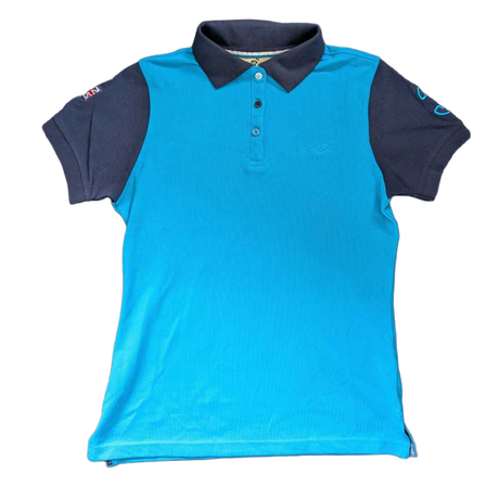 Hazy Blue Women's Plain Polo Shirt with Number 3 Detail - Just £14.99! Shop now at Warwickshire Clothing. 