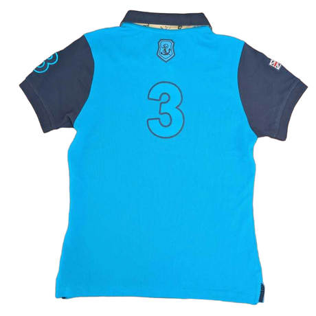 Hazy Blue Women's Plain Polo Shirt with Number 3 Detail - Just £14.99! Shop now at Warwickshire Clothing. 