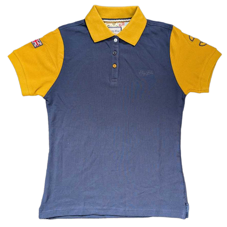 Hazy Blue Women's Plain Polo Shirt with Number 3 Detail - Just £14.99! Shop now at Warwickshire Clothing. 