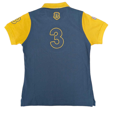 Hazy Blue Women's Plain Polo Shirt with Number 3 Detail - Just £14.99! Shop now at Warwickshire Clothing. 