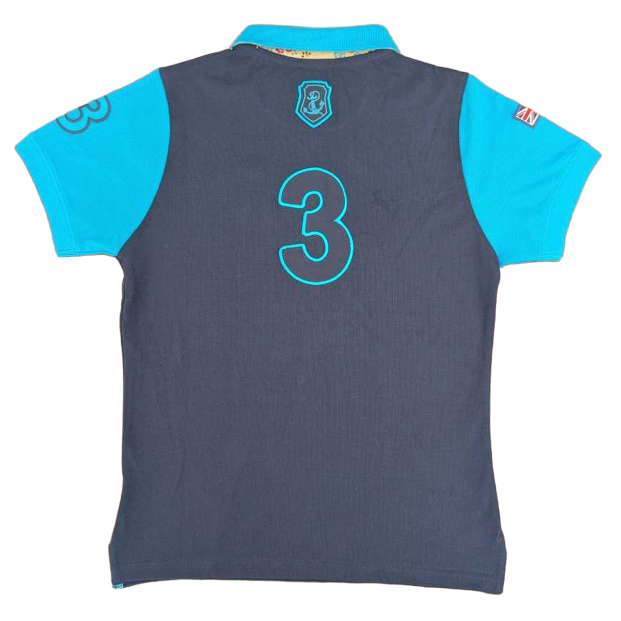 Hazy Blue Women's Plain Polo Shirt with Number 3 Detail - Just £14.99! Shop now at Warwickshire Clothing. 