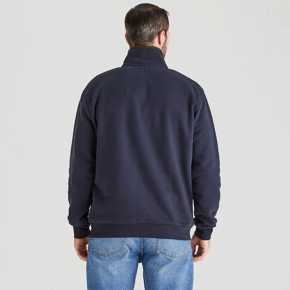 Men's Brancaster 1/4 Zip Top Smokey Olive