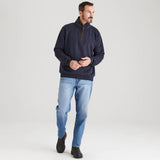 Men's Brancaster 1/4 Zip Top Smokey Olive