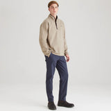 Men's Brancaster 1/4 Zip Top Smokey Olive
