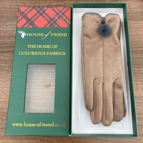 House Of Tweed Ladies Faux Suede Soft Gloves One Size - Just £14.99! Shop now at Warwickshire Clothing. 