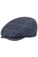 Hazy Blue Traditional Derby Tweed Flat Cap