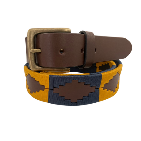 Hazy Blue Men's Leather Brown Polo Belt - Just £24.99! Shop now at Warwickshire Clothing. 