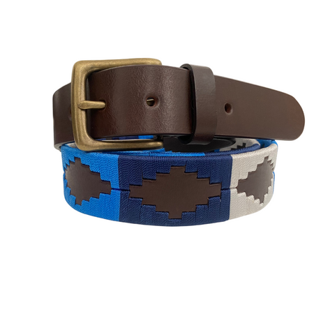 Hazy Blue Men's Leather Brown Polo Belt - Just £24.99! Shop now at Warwickshire Clothing. 