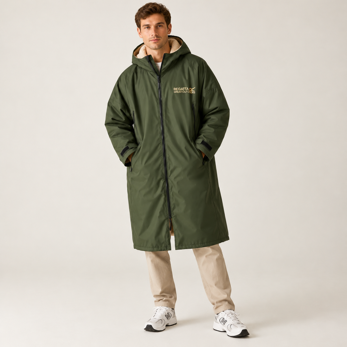 Regatta Adult's Waterproof Changing Robe | Dark Khaki