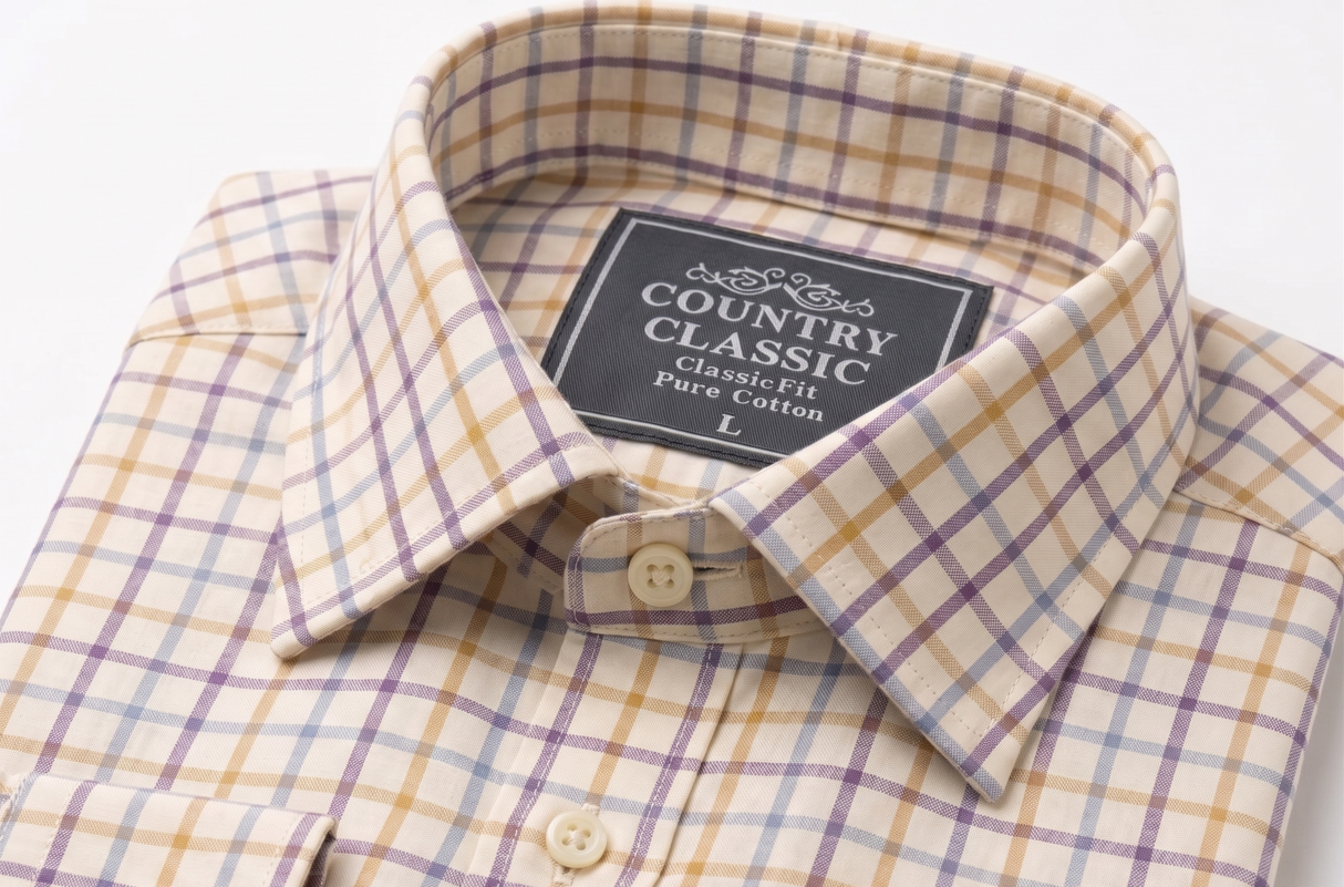 Country Classics Mens Long Sleeve Pure Cotton Shirt