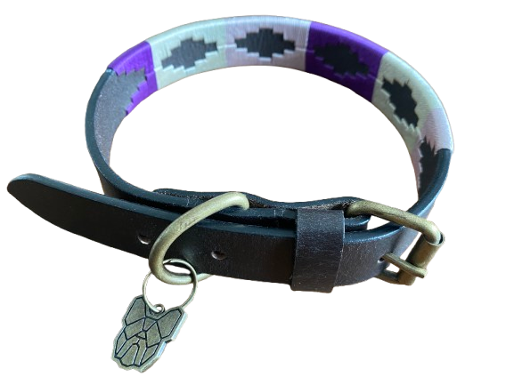 Luxury Polo Leather Dog Collar | Hazy Blue - Just £14.99! Shop now at Warwickshire Clothing. 