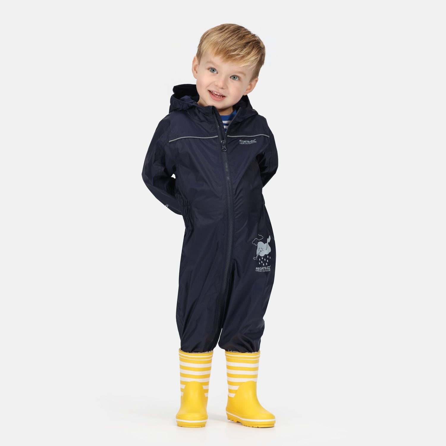 Regatta Kids' Puddle IV Waterproof All In One Rain Suit - Just £14.99! Shop now at Warwickshire Clothing. 