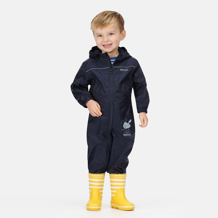Regatta Kids' Puddle IV Waterproof All In One Rain Suit - Just £14.99! Shop now at Warwickshire Clothing. 