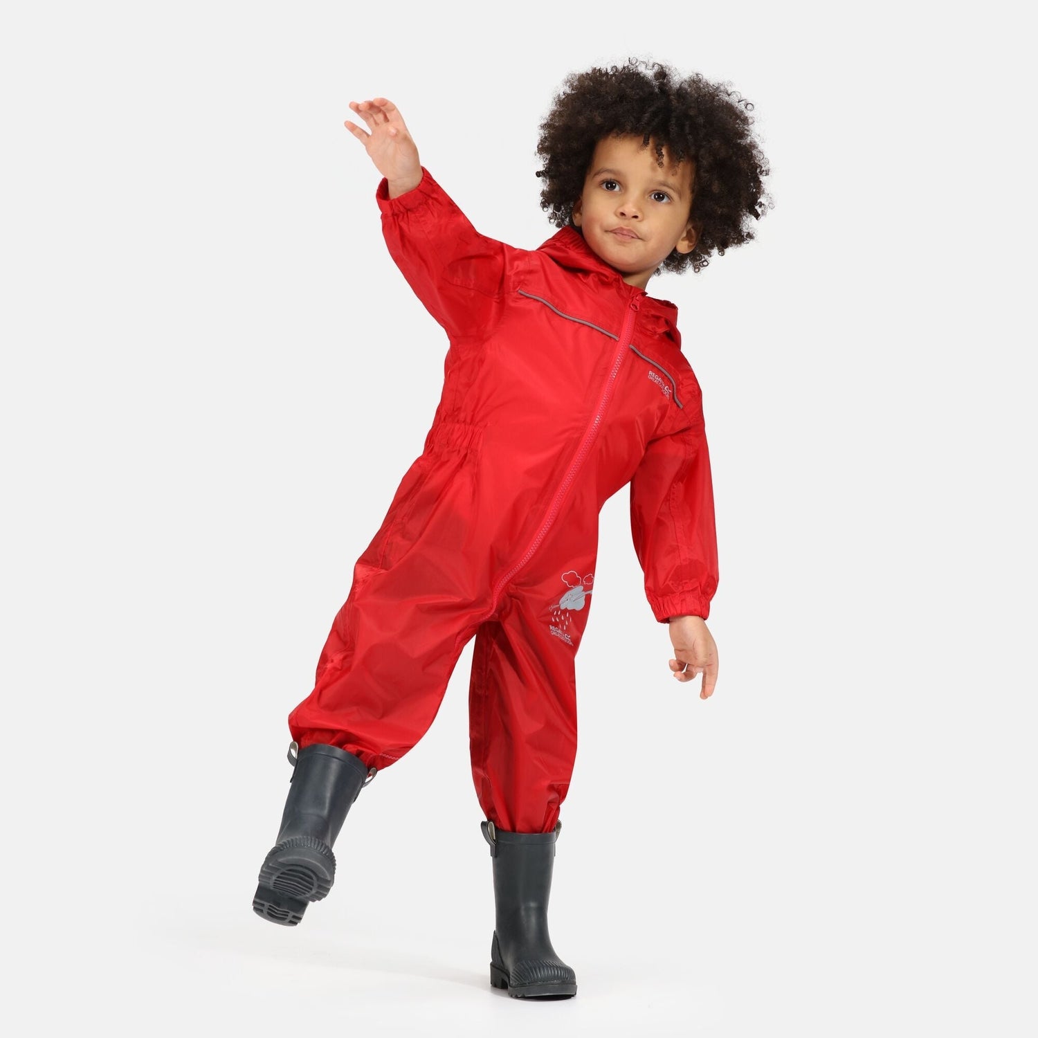 Regatta Kids' Puddle IV Waterproof All In One Rain Suit - Just £14.99! Shop now at Warwickshire Clothing. 