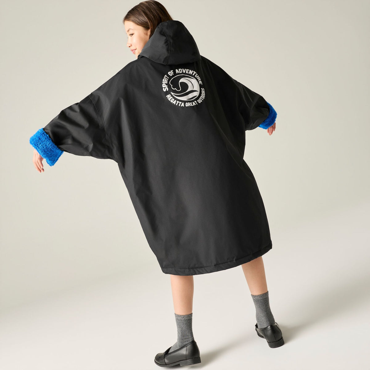 Junior Changing Robe Black Oxford Blue