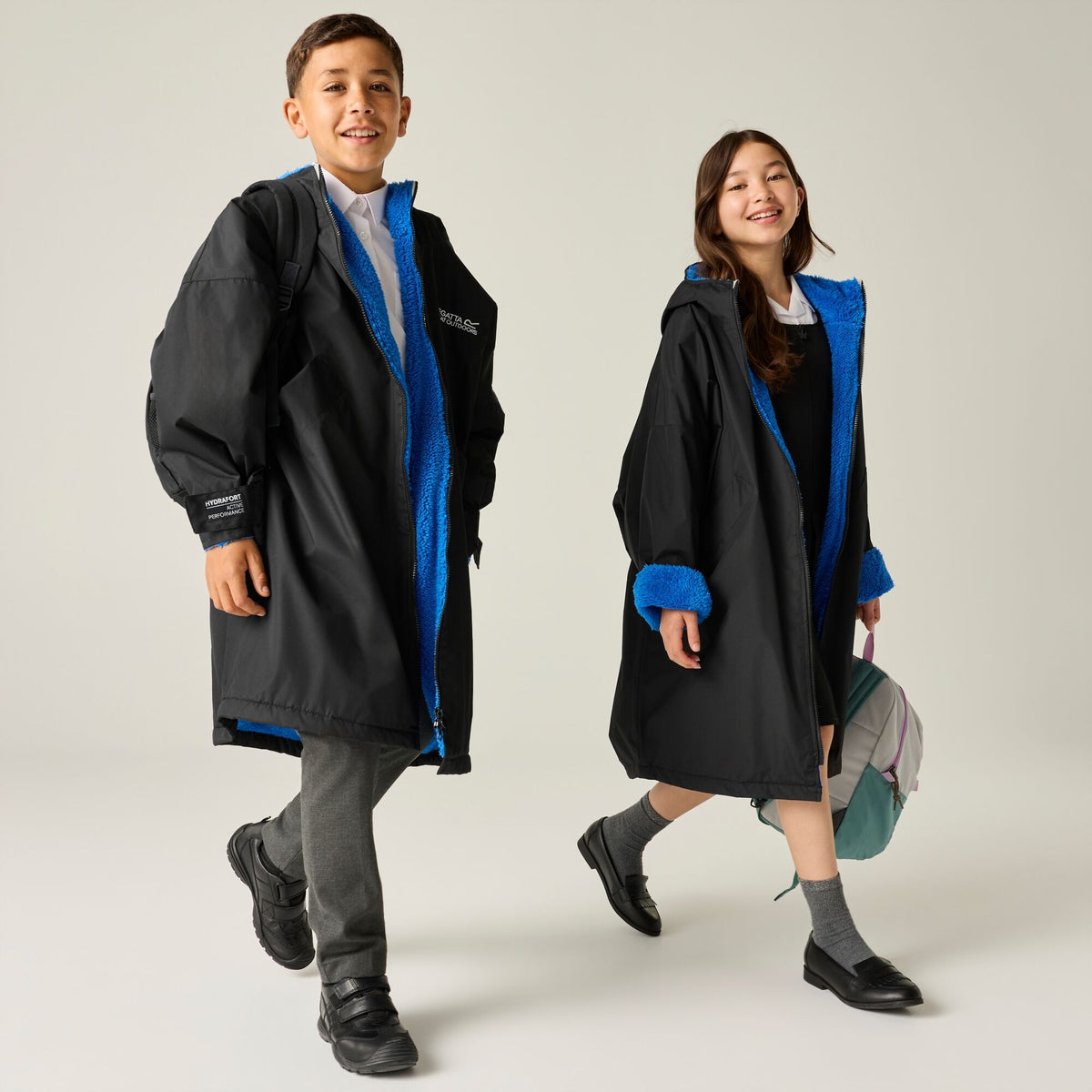 Junior Changing Robe Black Oxford Blue