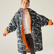 Junior Changing Robe Black Camo Persimmon