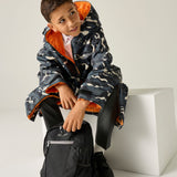 Junior Changing Robe Black Camo Persimmon