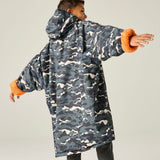 Junior Changing Robe Black Camo Persimmon