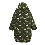 Junior Changing Robe Dark Khaki Horses
