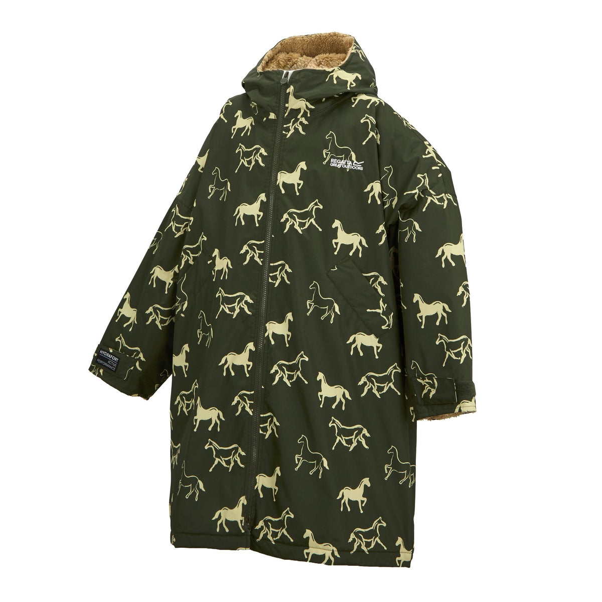 Junior Changing Robe Dark Khaki Horses