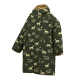 Junior Changing Robe Dark Khaki Horses