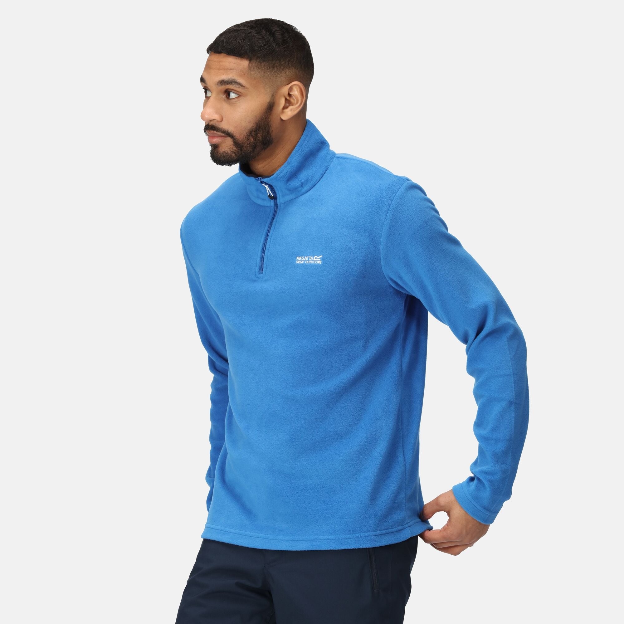 Mens half zip micro fleece sales