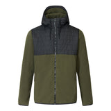Men's Frankie Borg Hybrid Full Zip Fleece - Dark Khaki Black