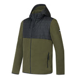 Men's Frankie Borg Hybrid Full Zip Fleece - Dark Khaki Black
