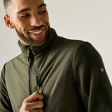 Men's Morran Water Resistant Full Zip Fleece - Dark Khaki