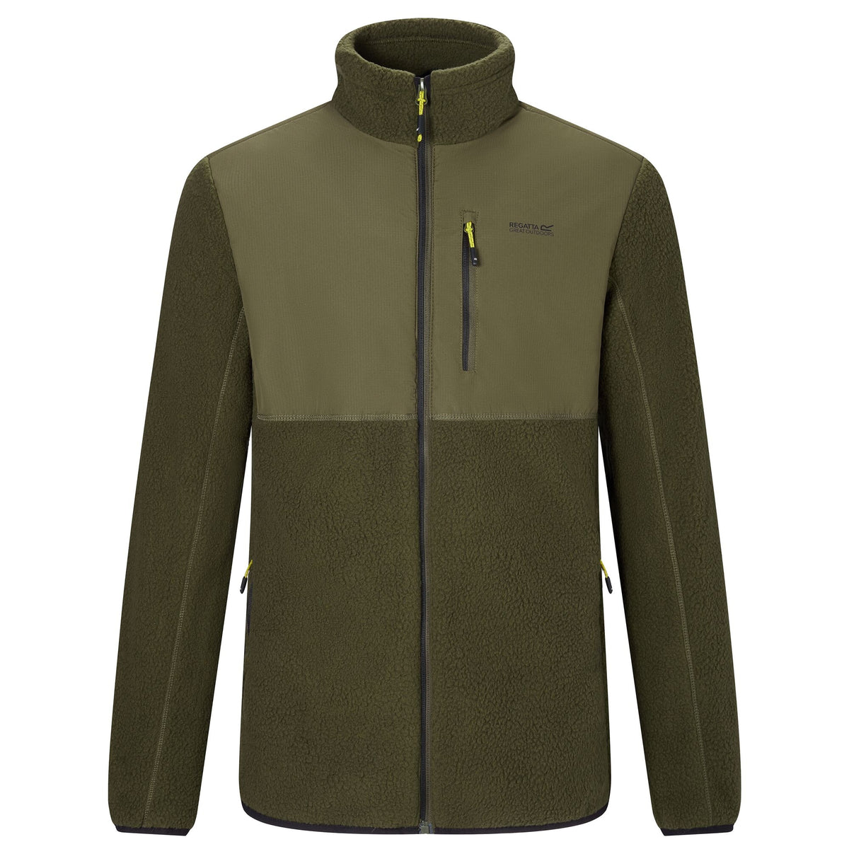 Men's Morran Water Resistant Full Zip Fleece - Dark Khaki