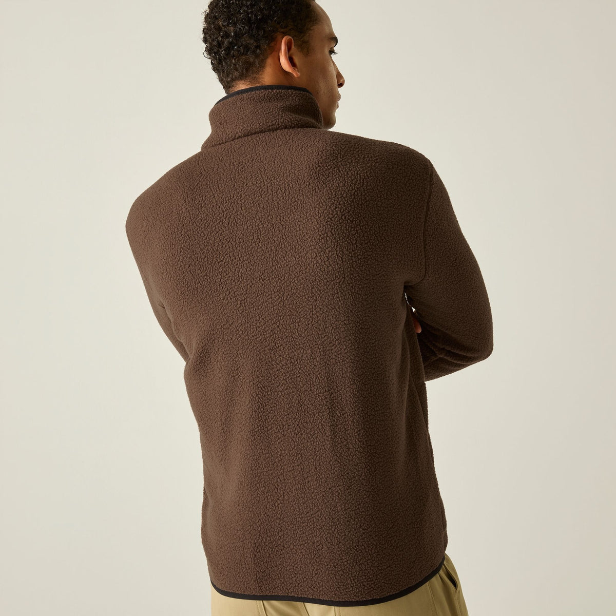 Men's Frankie Borg Full Zip Fleece | Ground Coffee Black