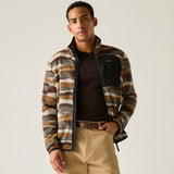 Men's Frankie Borg Full Zip Fleece - Ground Coffee Mountain Range